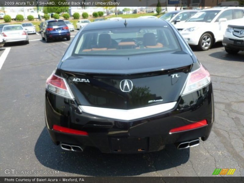 Crystal Black Pearl / Umber/Ebony 2009 Acura TL 3.7 SH-AWD