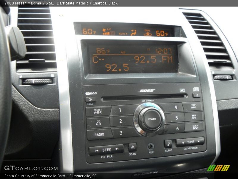 Dark Slate Metallic / Charcoal Black 2008 Nissan Maxima 3.5 SE