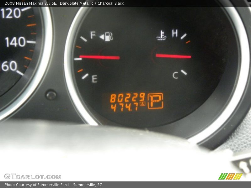 Dark Slate Metallic / Charcoal Black 2008 Nissan Maxima 3.5 SE