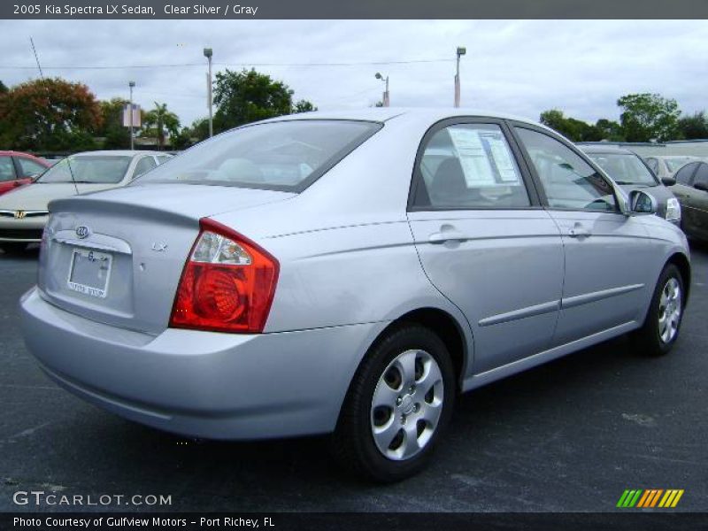 Clear Silver / Gray 2005 Kia Spectra LX Sedan