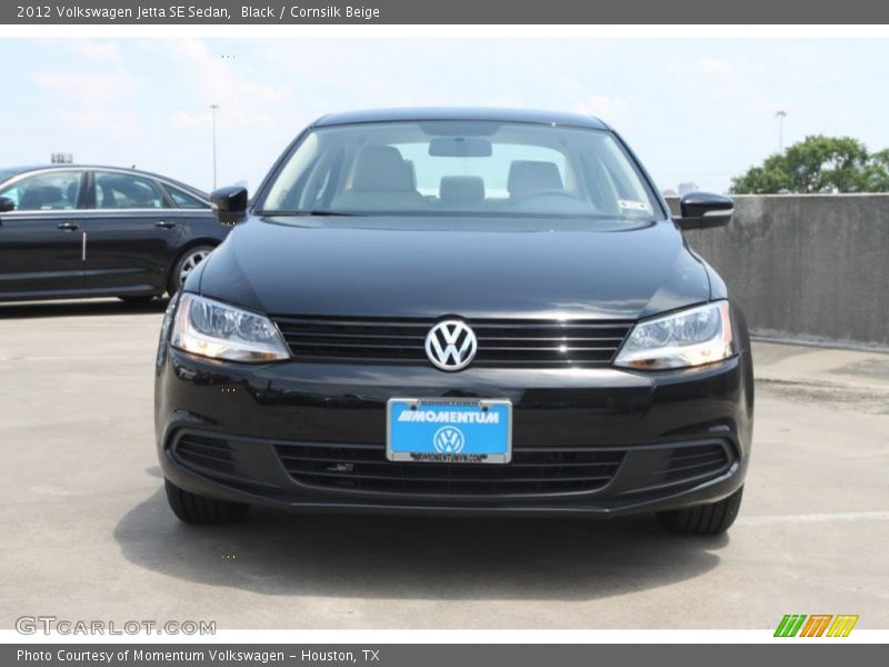 Black / Cornsilk Beige 2012 Volkswagen Jetta SE Sedan
