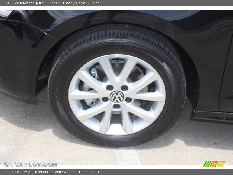 Black / Cornsilk Beige 2012 Volkswagen Jetta SE Sedan