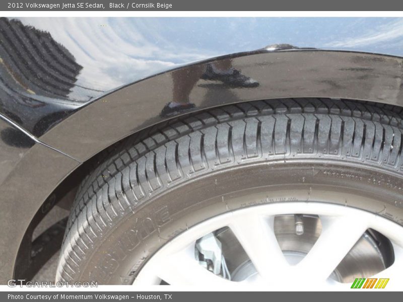 Black / Cornsilk Beige 2012 Volkswagen Jetta SE Sedan