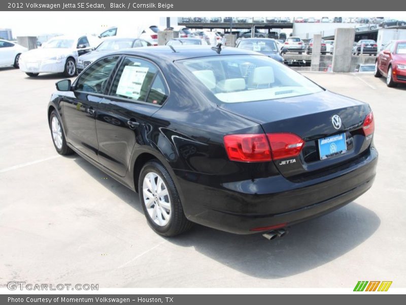 Black / Cornsilk Beige 2012 Volkswagen Jetta SE Sedan