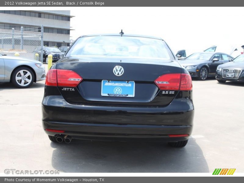 Black / Cornsilk Beige 2012 Volkswagen Jetta SE Sedan