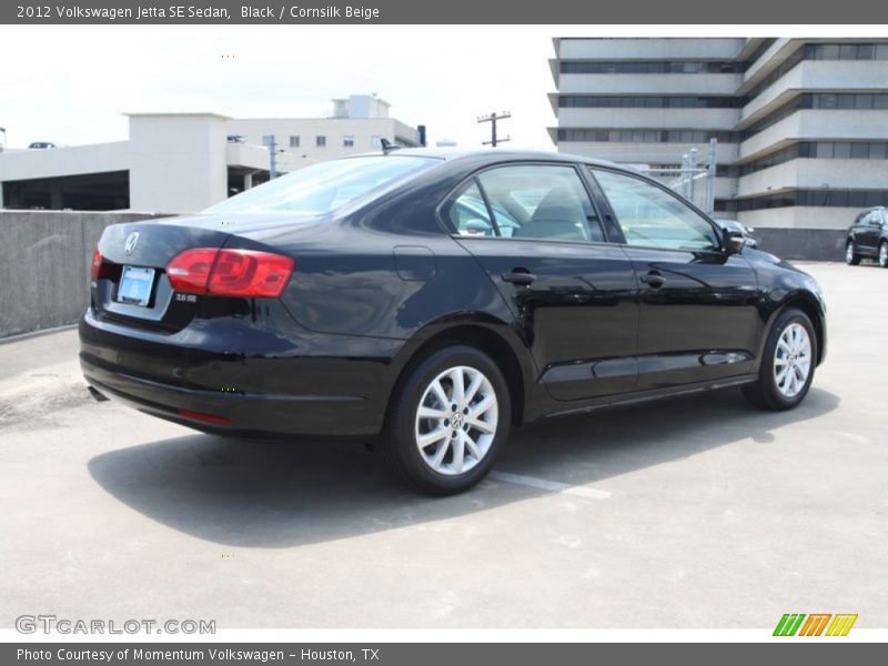 Black / Cornsilk Beige 2012 Volkswagen Jetta SE Sedan