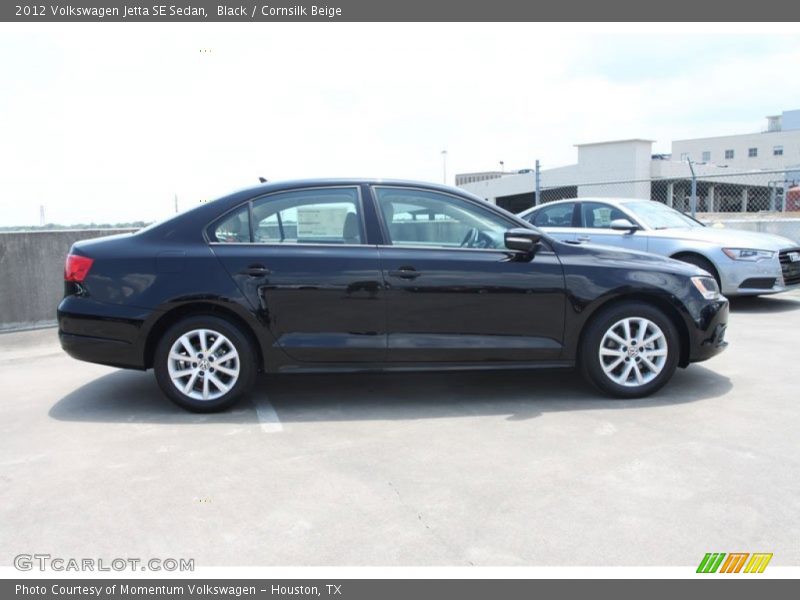 Black / Cornsilk Beige 2012 Volkswagen Jetta SE Sedan