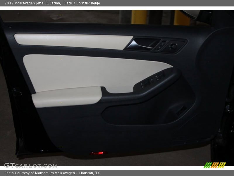 Black / Cornsilk Beige 2012 Volkswagen Jetta SE Sedan