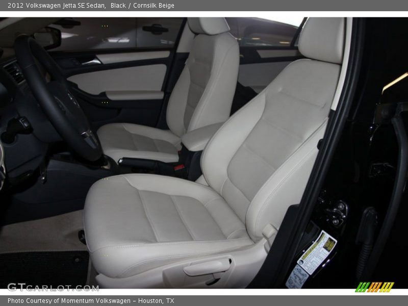 Black / Cornsilk Beige 2012 Volkswagen Jetta SE Sedan