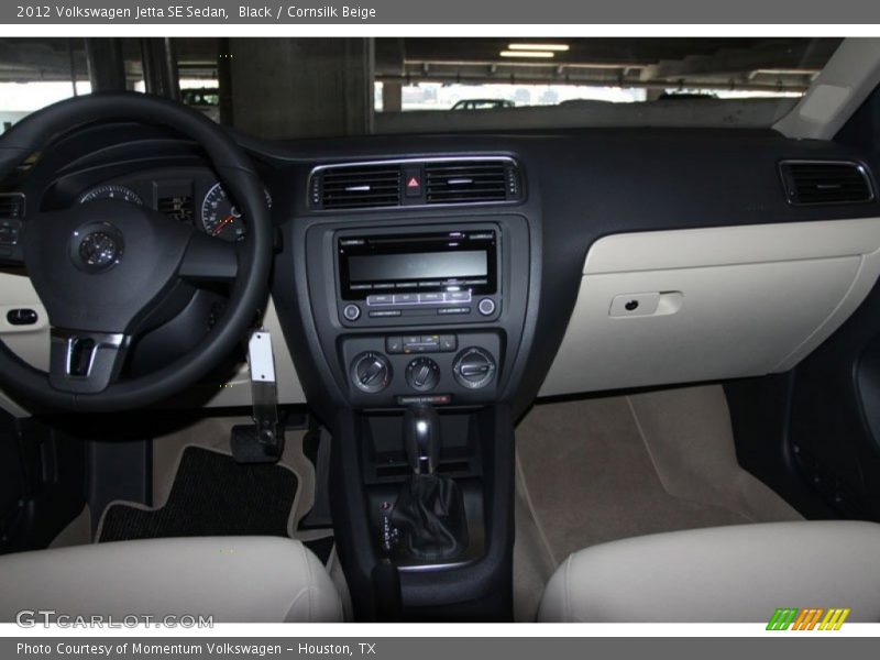 Black / Cornsilk Beige 2012 Volkswagen Jetta SE Sedan