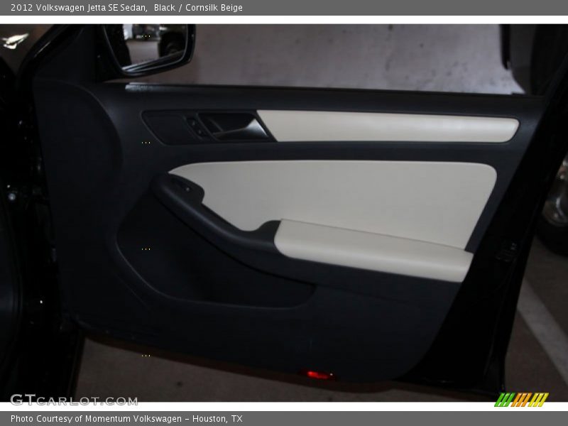 Black / Cornsilk Beige 2012 Volkswagen Jetta SE Sedan