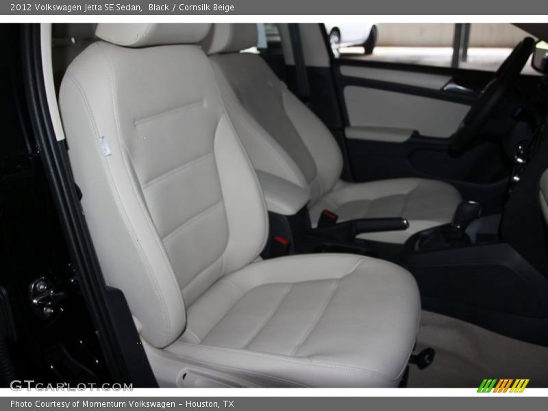 Black / Cornsilk Beige 2012 Volkswagen Jetta SE Sedan