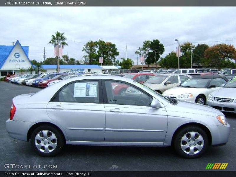 Clear Silver / Gray 2005 Kia Spectra LX Sedan