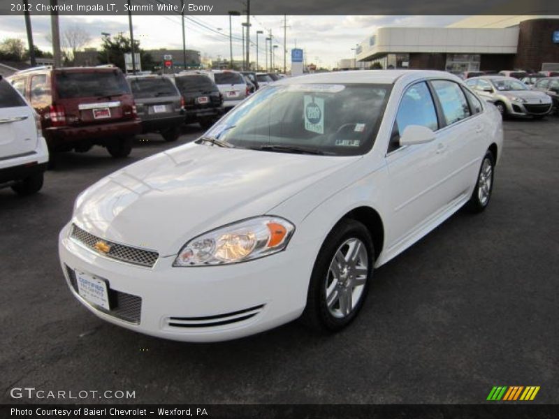 Summit White / Ebony 2012 Chevrolet Impala LT