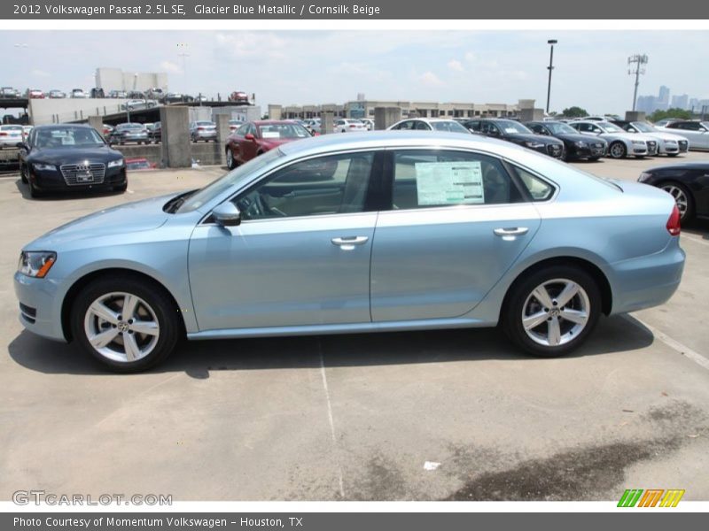Glacier Blue Metallic / Cornsilk Beige 2012 Volkswagen Passat 2.5L SE