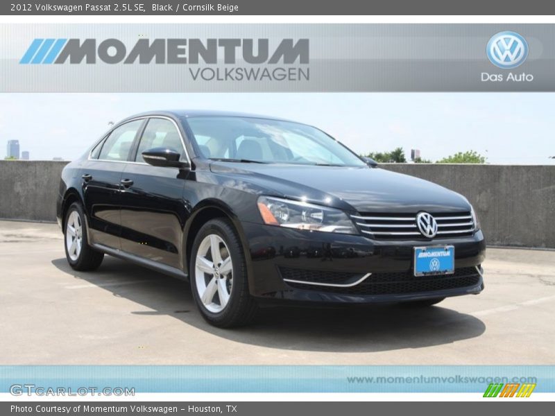 Black / Cornsilk Beige 2012 Volkswagen Passat 2.5L SE