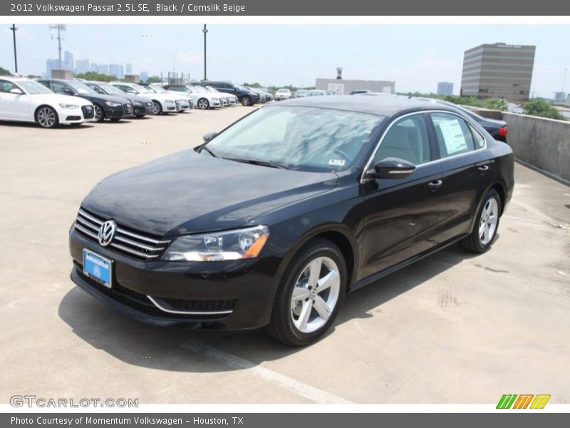 Black / Cornsilk Beige 2012 Volkswagen Passat 2.5L SE