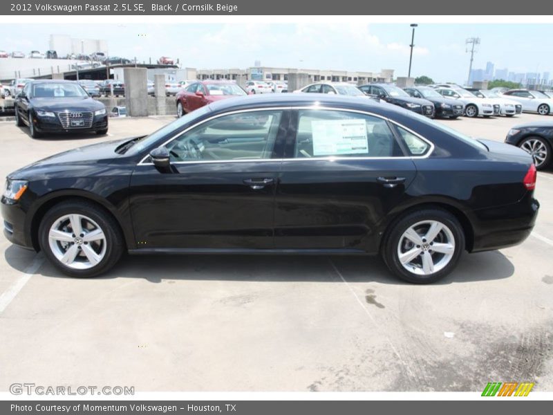 Black / Cornsilk Beige 2012 Volkswagen Passat 2.5L SE