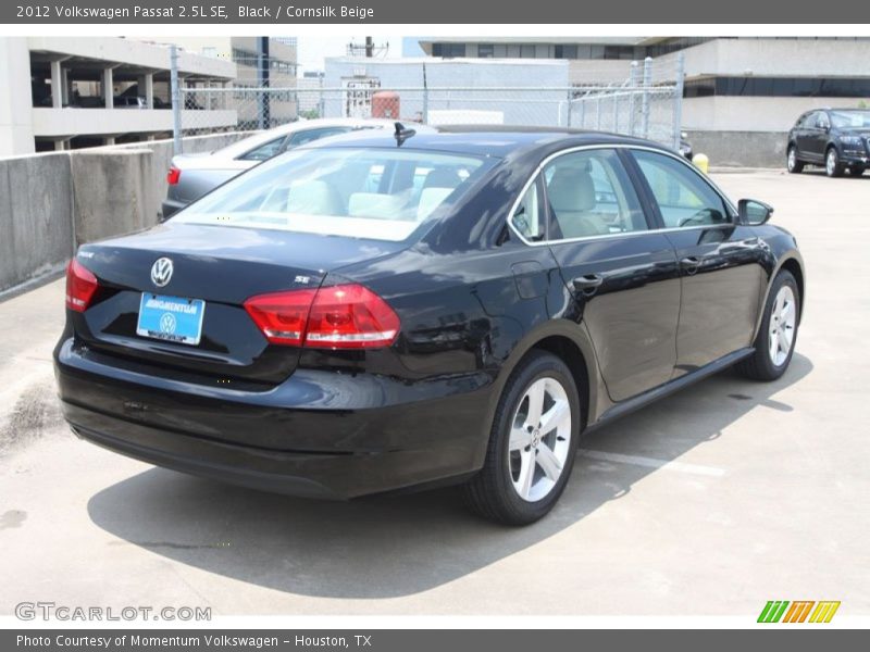 Black / Cornsilk Beige 2012 Volkswagen Passat 2.5L SE