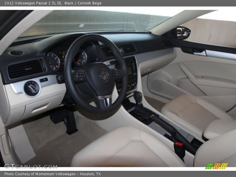 Black / Cornsilk Beige 2012 Volkswagen Passat 2.5L SE