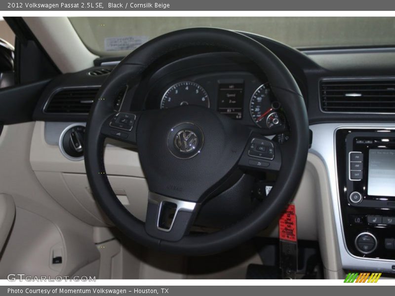 Black / Cornsilk Beige 2012 Volkswagen Passat 2.5L SE