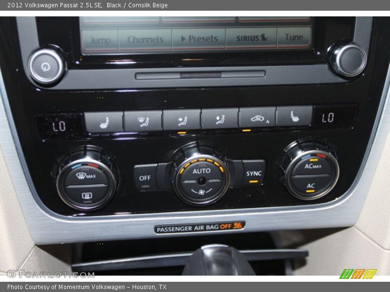 Black / Cornsilk Beige 2012 Volkswagen Passat 2.5L SE