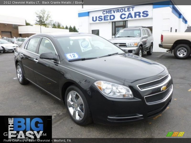 Black Granite Metallic / Ebony 2012 Chevrolet Malibu LT