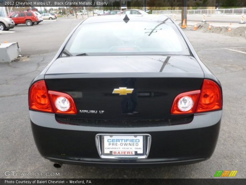 Black Granite Metallic / Ebony 2012 Chevrolet Malibu LT