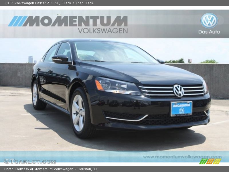 Black / Titan Black 2012 Volkswagen Passat 2.5L SE