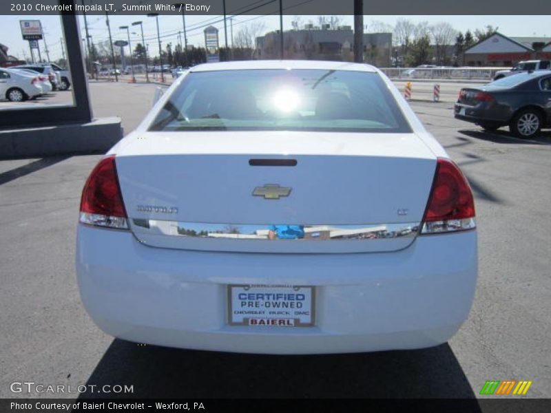 Summit White / Ebony 2010 Chevrolet Impala LT