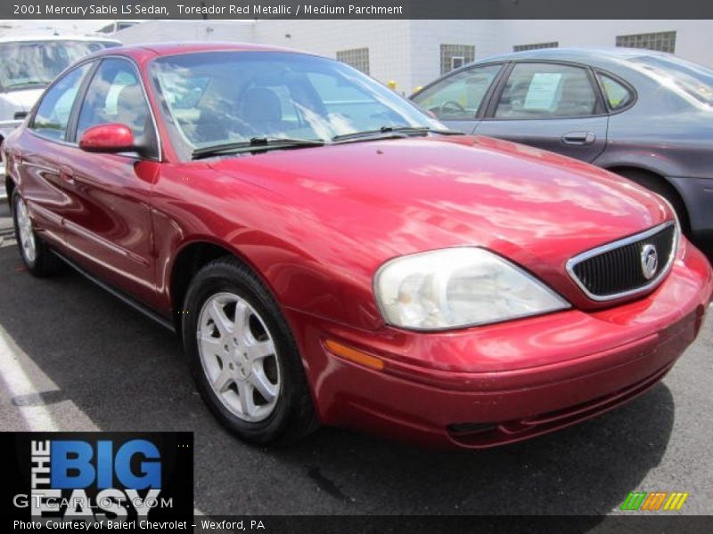 Toreador Red Metallic / Medium Parchment 2001 Mercury Sable LS Sedan