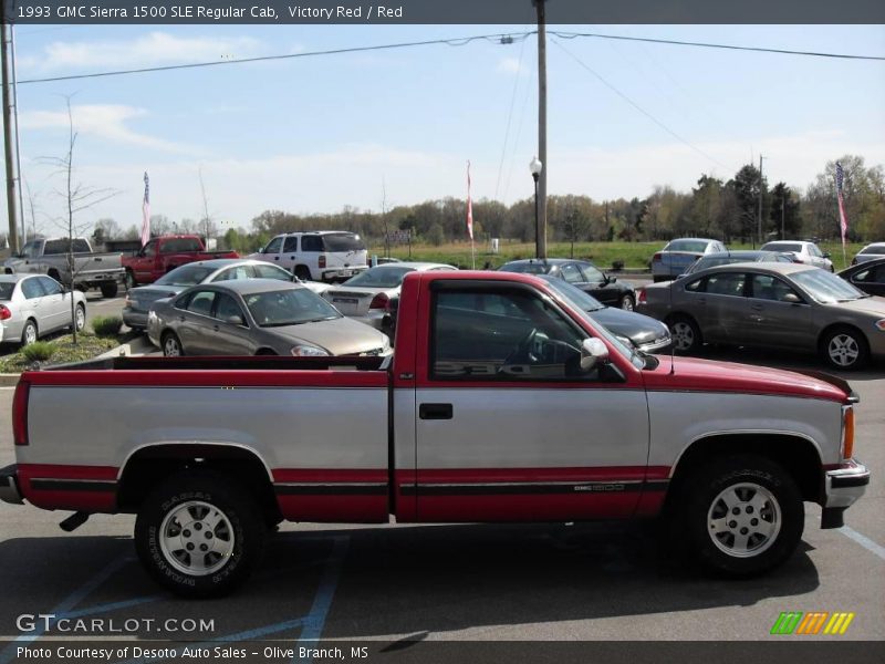 Victory Red / Red 1993 GMC Sierra 1500 SLE Regular Cab