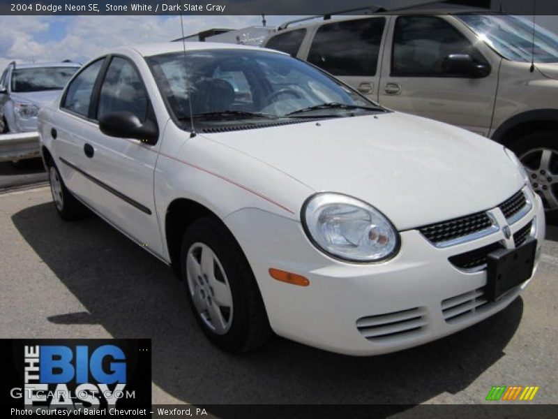 Stone White / Dark Slate Gray 2004 Dodge Neon SE