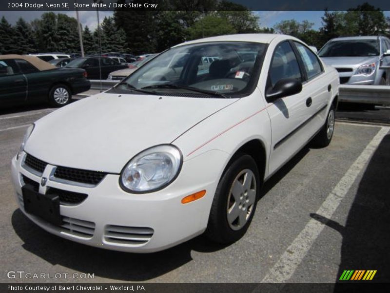Stone White / Dark Slate Gray 2004 Dodge Neon SE