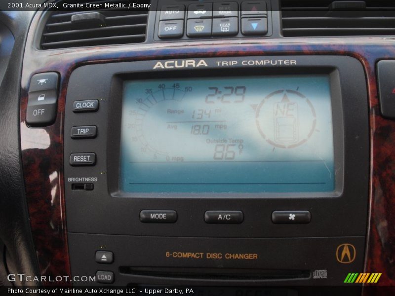 Granite Green Metallic / Ebony 2001 Acura MDX