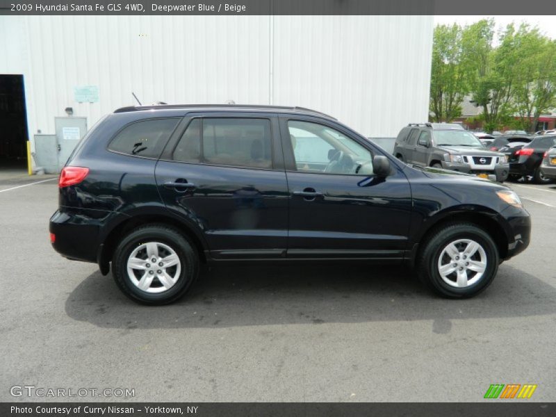 Deepwater Blue / Beige 2009 Hyundai Santa Fe GLS 4WD