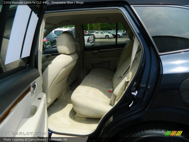 Deepwater Blue / Beige 2009 Hyundai Santa Fe GLS 4WD