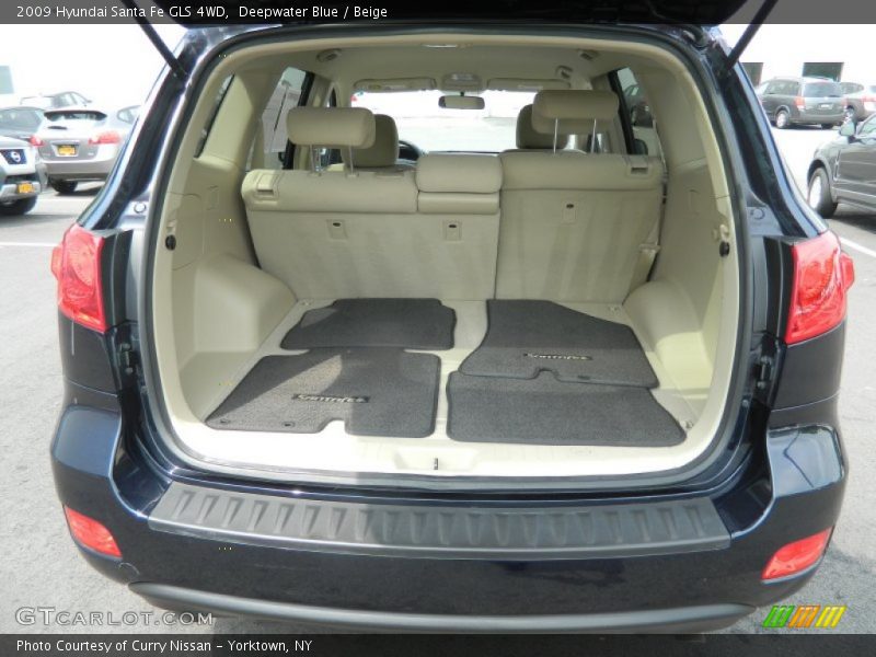 Deepwater Blue / Beige 2009 Hyundai Santa Fe GLS 4WD