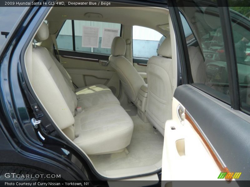 Deepwater Blue / Beige 2009 Hyundai Santa Fe GLS 4WD