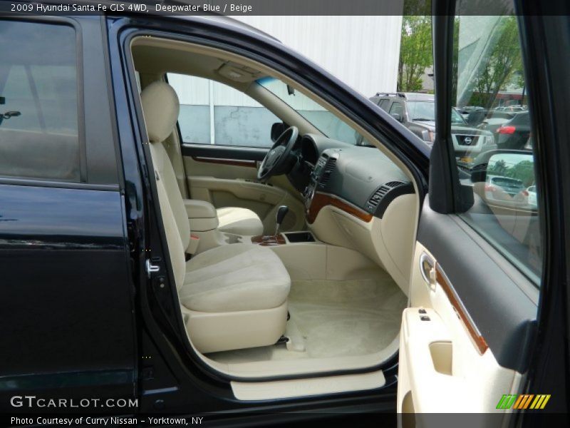 Deepwater Blue / Beige 2009 Hyundai Santa Fe GLS 4WD