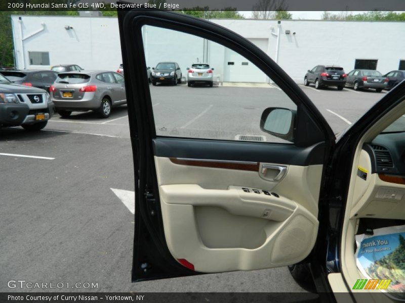 Deepwater Blue / Beige 2009 Hyundai Santa Fe GLS 4WD