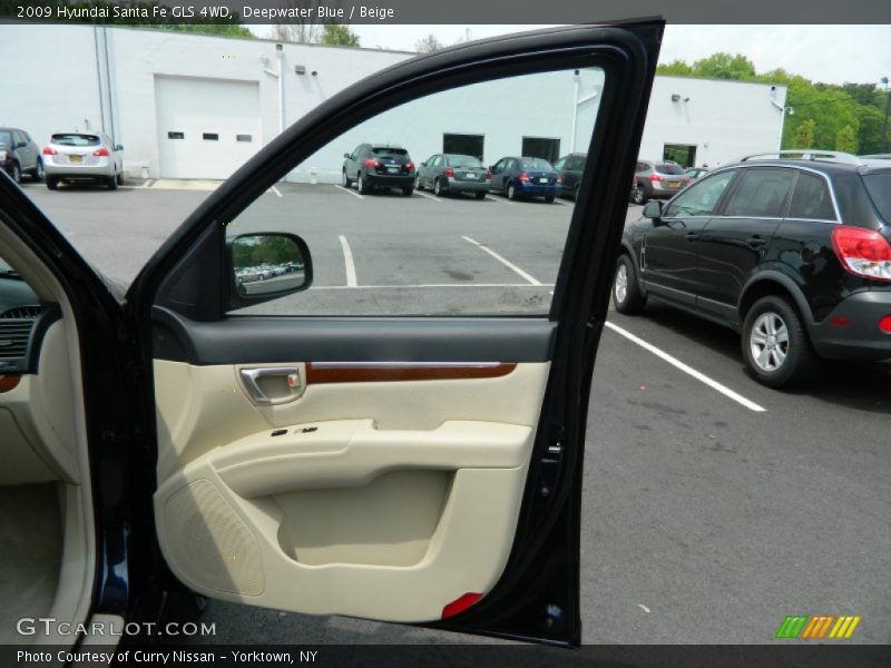 Deepwater Blue / Beige 2009 Hyundai Santa Fe GLS 4WD