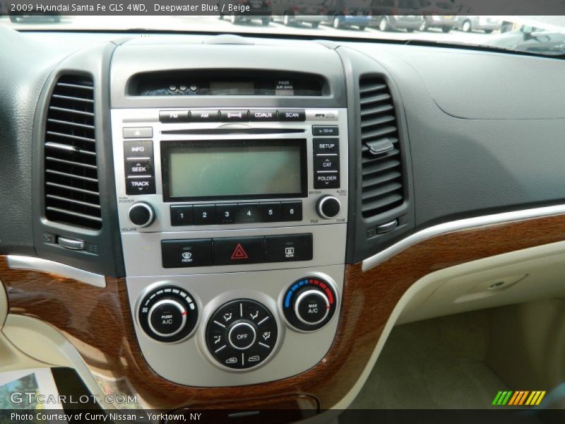 Deepwater Blue / Beige 2009 Hyundai Santa Fe GLS 4WD