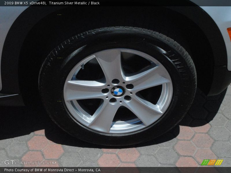 Titanium Silver Metallic / Black 2009 BMW X5 xDrive48i