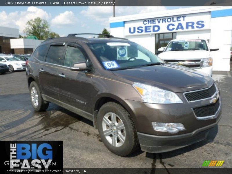 Desert Brown Metallic / Ebony 2009 Chevrolet Traverse LT AWD