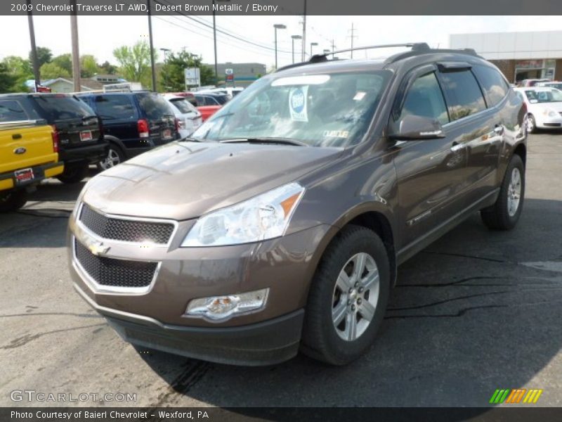 Desert Brown Metallic / Ebony 2009 Chevrolet Traverse LT AWD