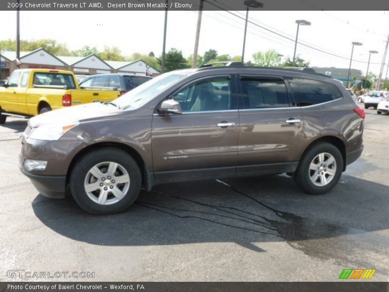 Desert Brown Metallic / Ebony 2009 Chevrolet Traverse LT AWD