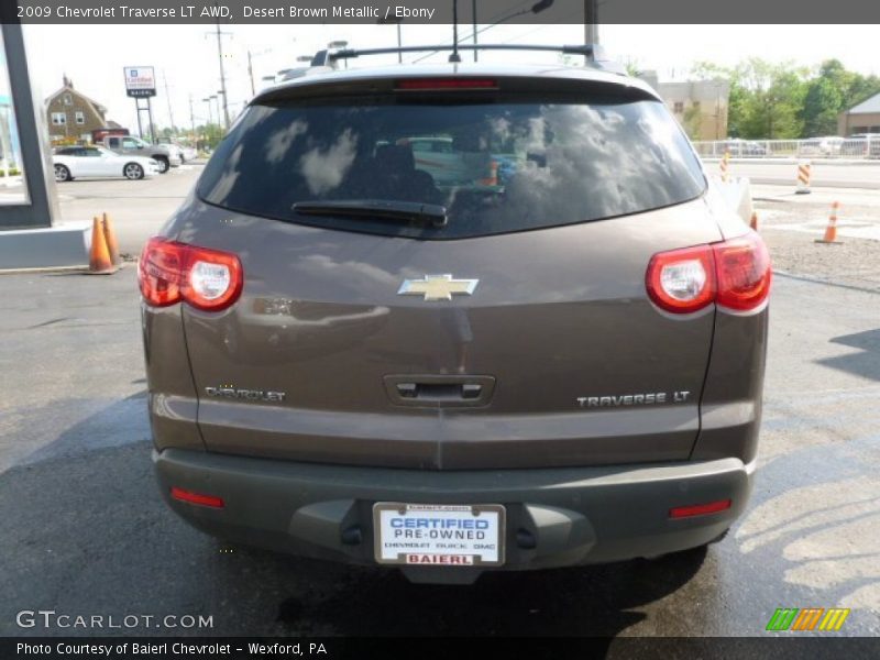 Desert Brown Metallic / Ebony 2009 Chevrolet Traverse LT AWD