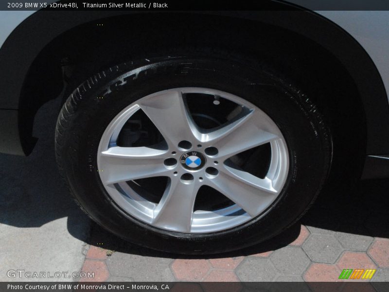 Titanium Silver Metallic / Black 2009 BMW X5 xDrive48i