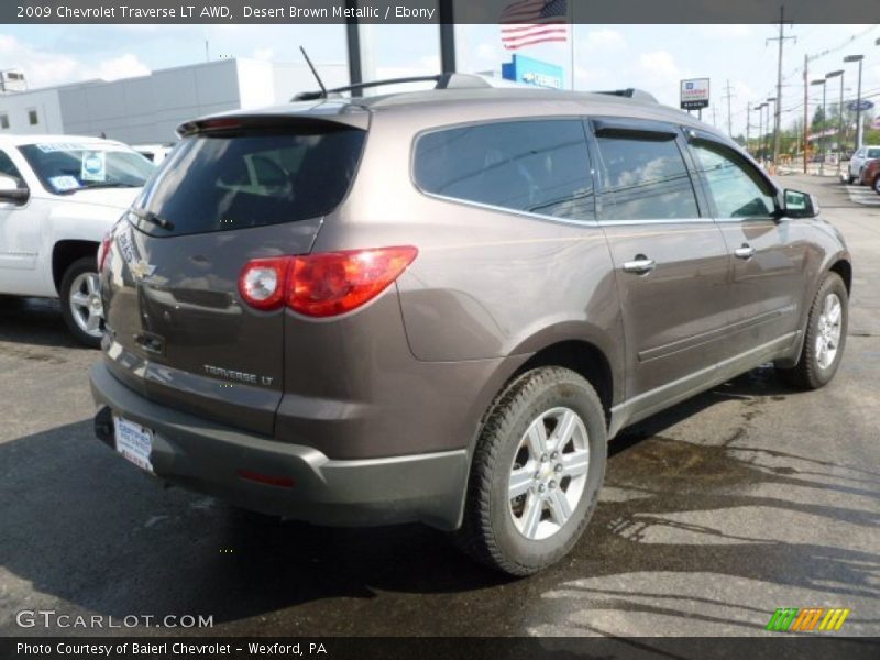 Desert Brown Metallic / Ebony 2009 Chevrolet Traverse LT AWD